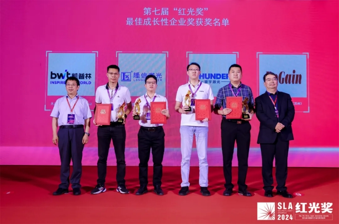 隆信激光榮獲2024年紅光獎“最佳成長性企業獎”